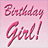 A 4-frame animated contact sheet showing a pink-themed birthday icon with text and cake elements on yellow and light pink backgrounds.