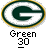 Green and yellow circular logo with stylized 'G' on gray background, accompanied by text elements including "Instant Icons" and "Green 30".