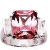 Pixelated image of a pink and white dessert with chocolate drizzle on a plate, accompanied by pixelated text reading "Pink Ice" above it.