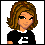 Pixelated of nine showing a character with brown curly hair in black shirt, some display text like "i'm not soup" and "so don't label me", one is gray