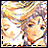 A pixelated anime-style character with flowing blonde hair and blue eyes, wearing a white top, displayed on the left side of a contact sheet next to "Anime IM" text on black background.