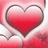 A 48x48 pixel buddy icon featuring a red heart held by hands on the left and text "Will You Be My Valentine?" on a solid red background on the right, displayed as part of an animated contact sheet with two frames.