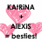 Pixelated icon with pink hearts and black text reading 'KAYNA', 'ALEXIS', and 'besley' on white background.