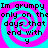 Four identical display text over a cyan and magenta spiral background with pixelated font