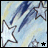Animated contact sheet of a 4x3 grid showing sequential frames from an AIM buddy icon with starry sky background and text changing across frames to form the phrase "ALL THE STARS IN MY SKY WERE FOR YOU".