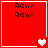 Red square icon with 'Rowr Rowr' text and heart symbols changing across four