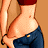 A pixelated cartoon image of a person's torso and legs with one hand pulling up blue jeans, next to green text reading "Original Icons .com" on a dark background.