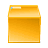 A pixelated golden-yellow rectangular container with a slightly darker top edge and a small blue and white detail on the upper left corner.