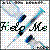 Pixelated icon with 'Help Me' text over a diagonal blue-and-black object on white background with scattered colored pixels.