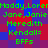 Green text listing names and "BFFs" on a red, blue, purple pixelated background with no visible animation changes
