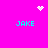 Bright pink background with cyan text and pixelated white symbols in a