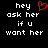 Pixelated text on black background with red heart symbol replacing 'u' in 'hey', showing two identical frames side-by-side.