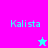 A split-screen image with two vertical sections showing the name 'Kalista' and a star symbol changing color between cyan and magenta.