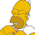 Pixelated yellow cartoon character with large nose, brown mustache, and white shirt, cropped to show upper body and head against white background.