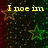 A pixelated image with yellow text on a dark, speckled background featuring green and orange stars.