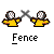 A 4-frame animated contact sheet showing a pixelated character in yellow clothing with crossed swords, transitioning to single sword poses across frames.