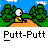 Animated contact sheet of a pixel art character performing actions in a cartoon landscape with repeated text labels.