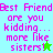 Pixelated text reads 'Best Friend are you kidding... more like sisters!' with a green star and light blue star in different frames.