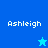 Four blue display the name 'Ashleigh' with a star icon; two show a light blue star, two show a dark blue star