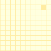 A contact sheet of five animated frames showing yellow squares moving across a grid background with a gray transparency overlay on the right.