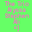 Green background with pink text listing names and a smiley face, blue rectangles highlighting different name sections across three