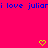 A static image with a bright pink background displaying repeated blue text and yellow heart symbols.