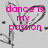 A static image with pink text over a gray background featuring black heart outlines and small dots.