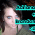 Pixelated image of a person with light skin and dark hair, overlaid with cyan text reading 'Adrienne' and 'Brendon' on black rectangular backgrounds.