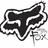 A pixelated icon featuring a black and white fox head logo on the left and green text on a dark blue background on the right.