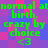 Green text on a pixelated background of pink and blue squares repeats the phrase "normal at birth, crazy by choice <3" in two identical