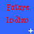 Red text reading 'Future' and 'Indigo' on a blue background with scattered white star-like shapes.