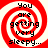 Four identical red and white spiral patterns with black text reading "You are getting very sleepy..." arranged in a