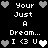 Black background with white pixelated text and gray/white heart icons arranged in a pattern