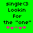 Green background with black pixelated text reading "single<3 Looking For the 'one'" and five pink plus signs below, one brown plus sign in the middle.