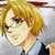 Pixelated anime-style character with blonde hair and glasses, wearing a light blue shirt under dark clothing, shown in four with one displaying 'HERO!' text