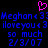 A static digital image with blue pixelated text and a pink heart symbol on black background.