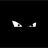 Animated pumpkin face with shifting eye shapes and a static smiling mouth, set against black background.