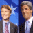 pixelated Kerry Edwards 2004 and Stronger America icons with color variations in text and symbols
