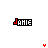 Pixelated text 'JAMIE' in various color schemes with small colored symbols below each instance.