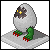 Lizard Warrior :: Pixel Art from <i>Deep War</i> Pixel Art from Deep War, Retro, 8bit, Buddy Icons, Forum Avatars
