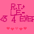 Pixelated pink background with magenta text and symbols, including 'R.T.+' and 'E-' above '34' and 'EVE', with five pink stars below.