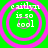 Green background with pink concentric circles and white text reading 'caitlyn is so cool' in four identical quadrants.