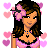 Pixel art contact sheet showing a bikini-clad cartoon woman with heart background and text about swimming at the beach for two reasons: #1 swim, #2 hot guys in speedos.