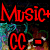six pixelated text elements on a dark, abstract background with swirling teal and brown patterns