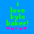 Green pixelated text reads "i love kyle baker!" on blue background with pink and purple asterisks below.