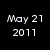 Pixelated Earth on fire with text 'May 21 2011 End of The World' against black background.