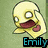 Pixelated cartoon characters with text labels, featuring a yellow figure and blue figure in multiple poses.