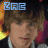 A 4-frame contact sheet of a pixelated animated icon featuring Zac Efron with varying facial expressions and color shifts across frames, set against a fiery background with blue