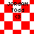 Red and white checkered background with repeated text 'JORDAN TODD <3' in pixelated font across four distinct layouts