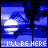 Animated sequence of a blue-toned sunset scene with palm trees, showing text changes from 'I'LL BE HERE' to 'WAITING FOR THE SUNRISE'.